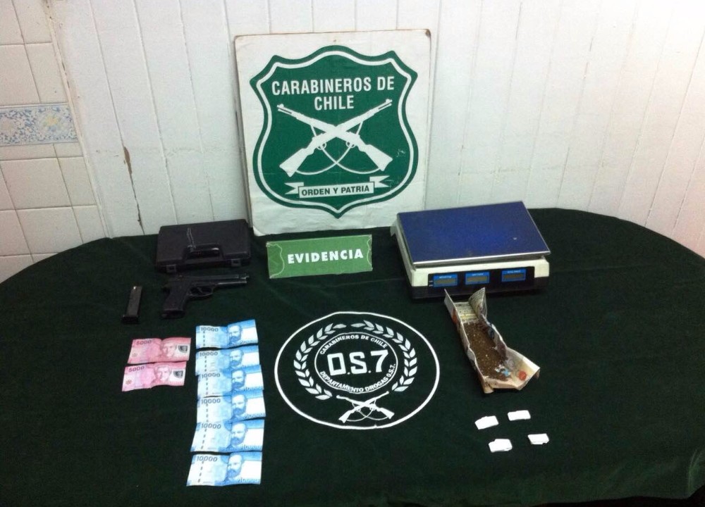 Carabineros detuvo a futronino por microtráfico de droga