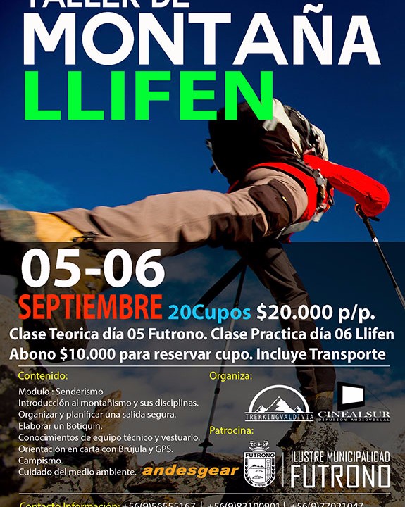 Invitan a vivir una verdadera aventura con el Taller de Montaña Llifén 2015